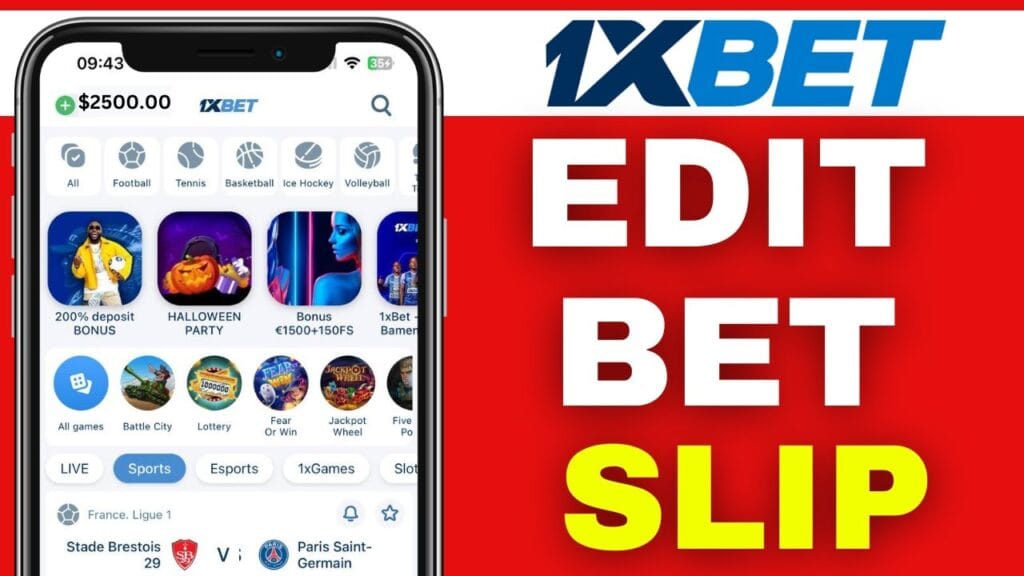 Mastering 1xBet Betting Features, Screenshot of the Bet Slip Sale option on the 1xBet platform.