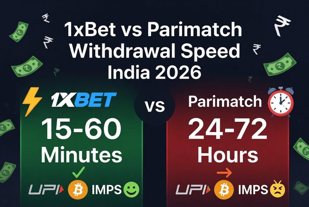 Fastest Withdrawal Betting Sites India: 1xBet or Parimatch?