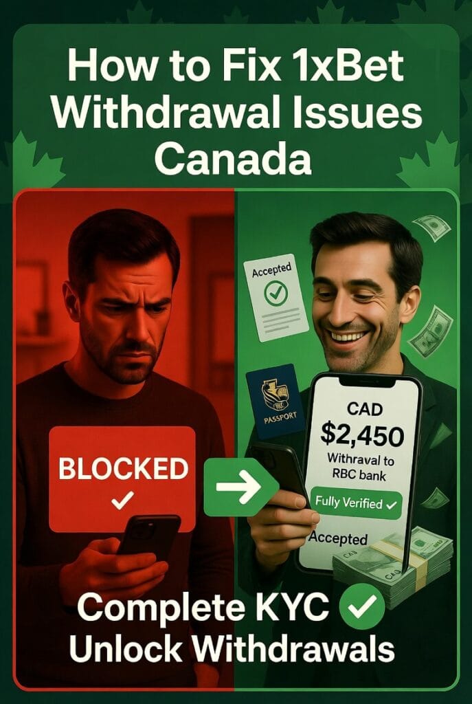 1xBet Withdrawal Delayed, Rejected or Account Frozen in Canada: Full Fix Guide 
