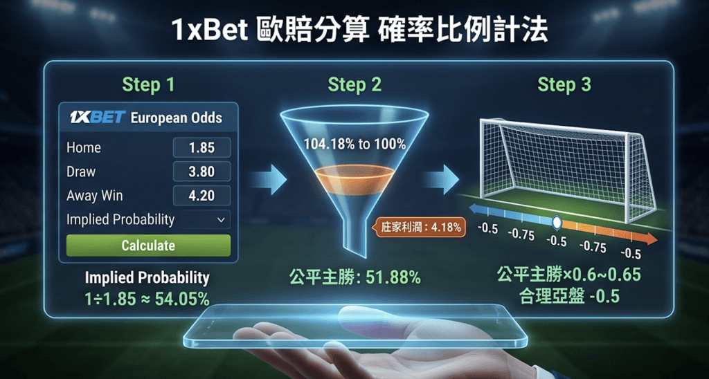 1xBet亞洲盤攻略：用歐賠找出被低估的投注價值