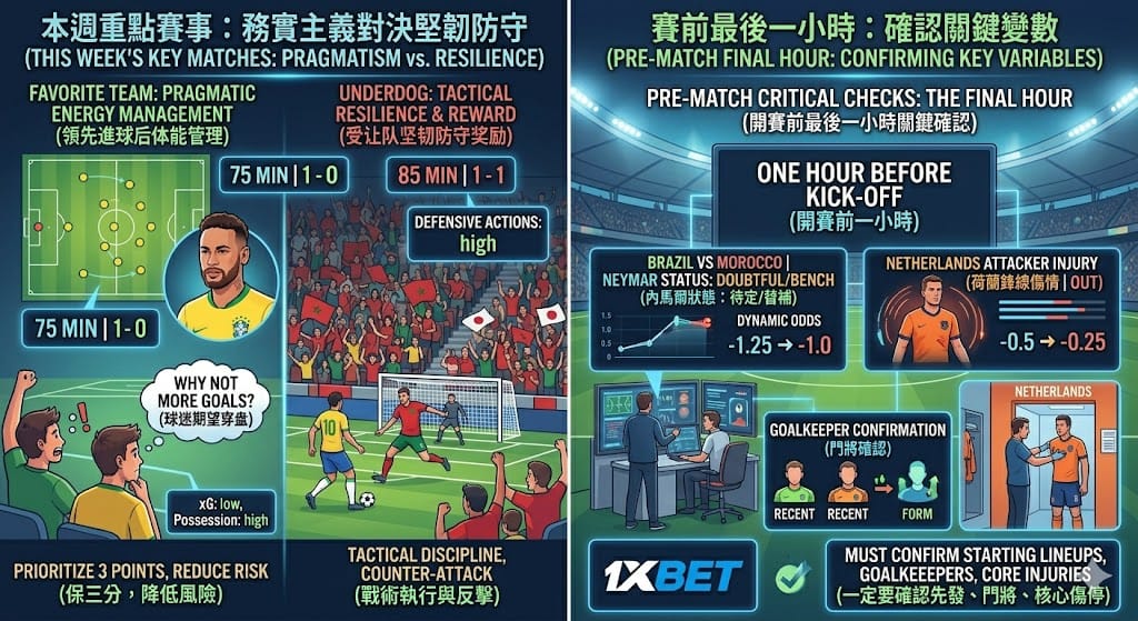 2026世界盃1xBet開幕週盤口解析：焦點賽與風險