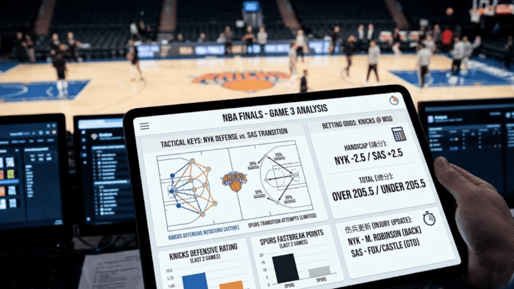 NBA-總冠軍賽-G3、G4：尼克讓分、小分與串關風險解析